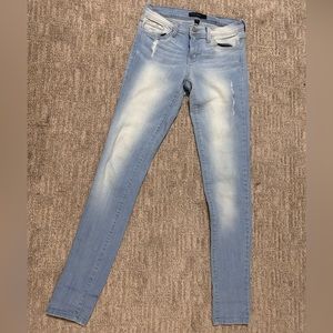 Skinny jeans. Size 27. Light blue/white color.
